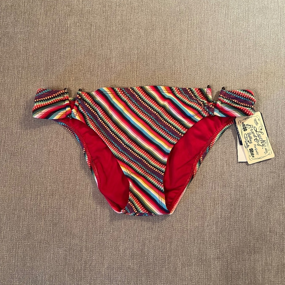 NEW * Lucky Brand Swimsuit Bikini Swim Bottoms * Size L